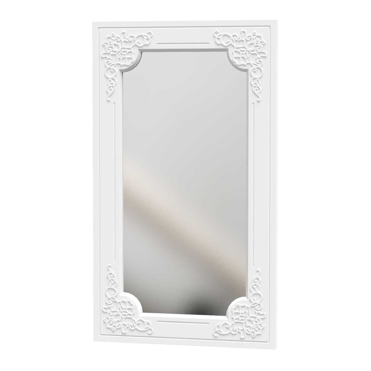 Зеркало в белой раме Amelie Белый Супермат