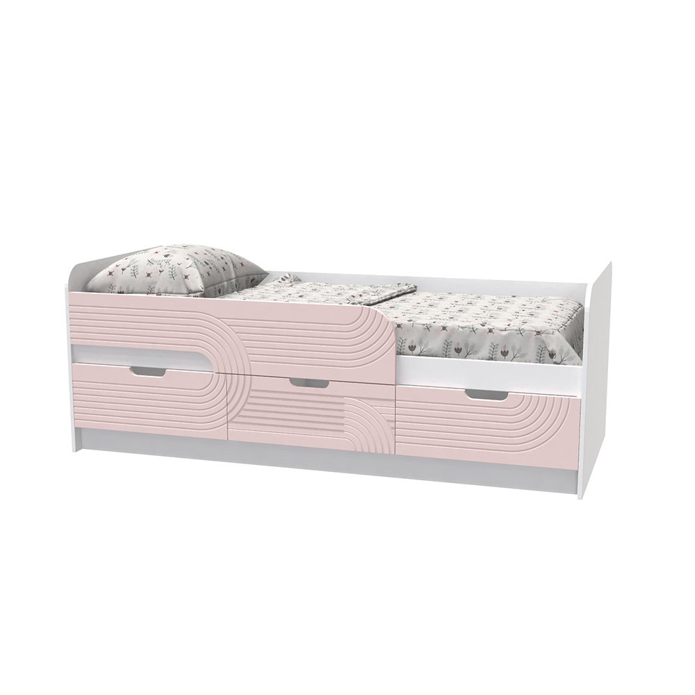 Кровать детская - Binky KEC10A Аляска / Розовый