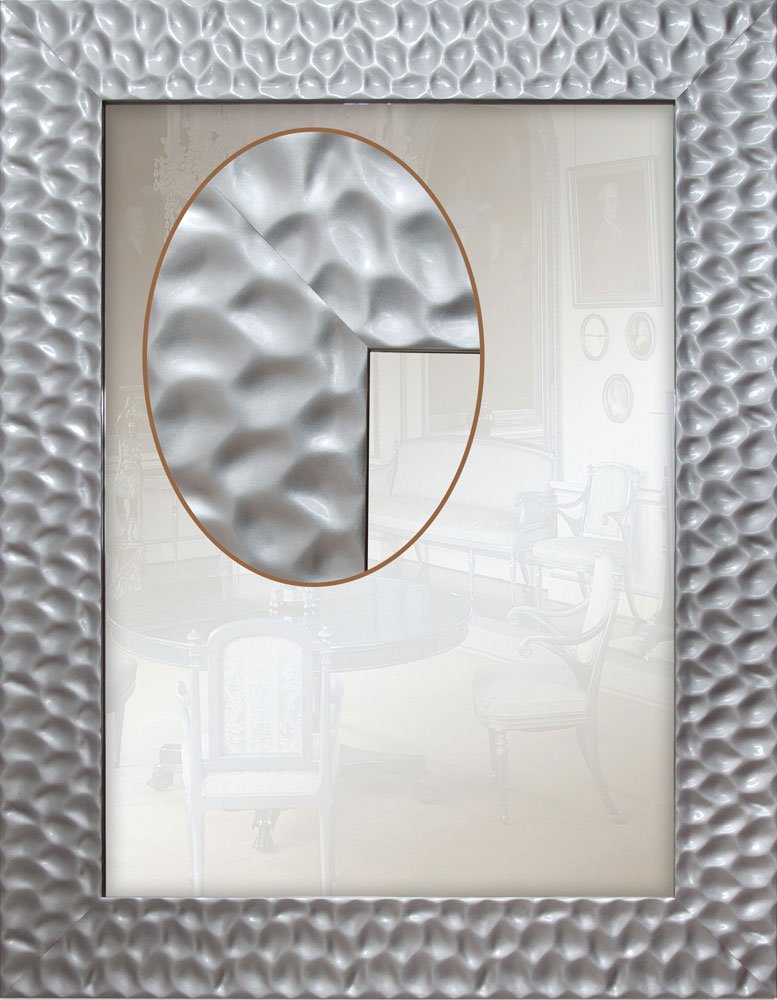 Коллекционное зеркало прямоугольное настенное Sahara Silver