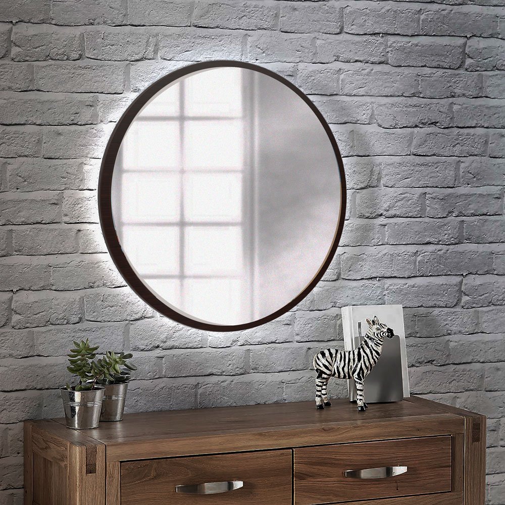 Декоративное круглое зеркало с подсветкой ЗЛ-1