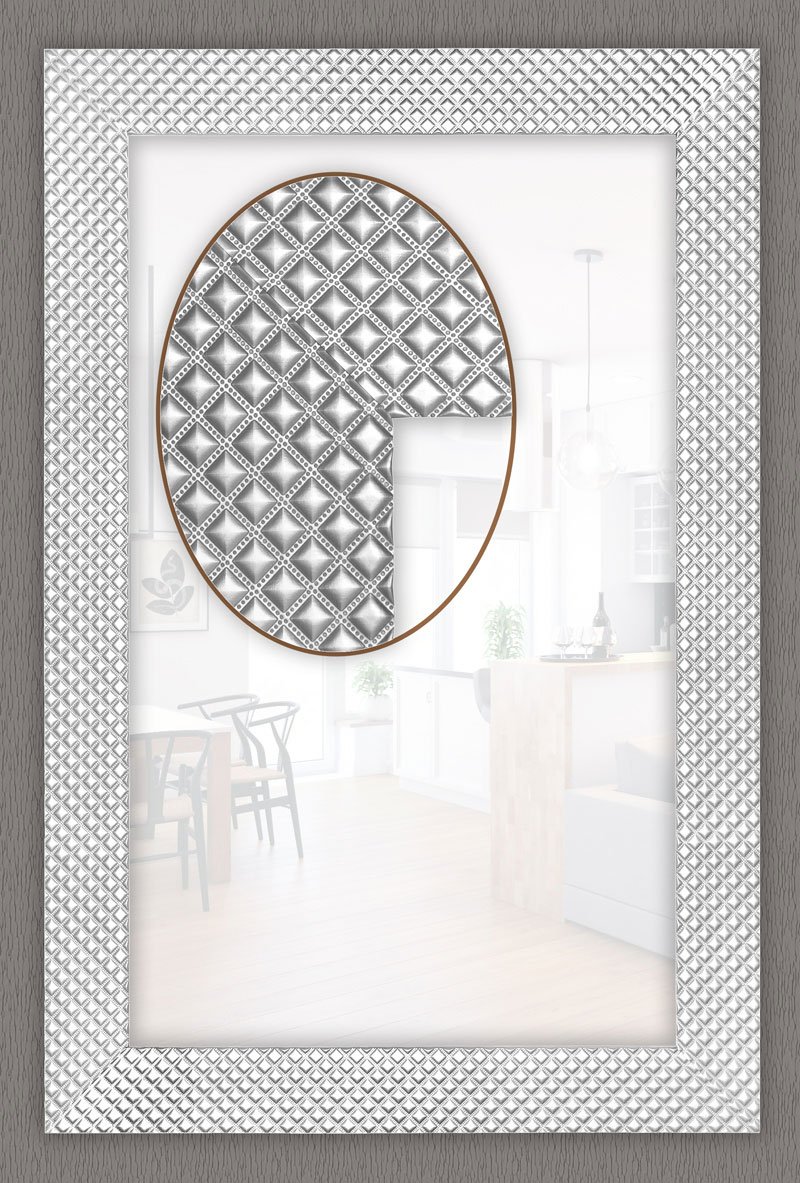 Зеркало без подсветки для ванной комнаты Amsterdam aluminiy