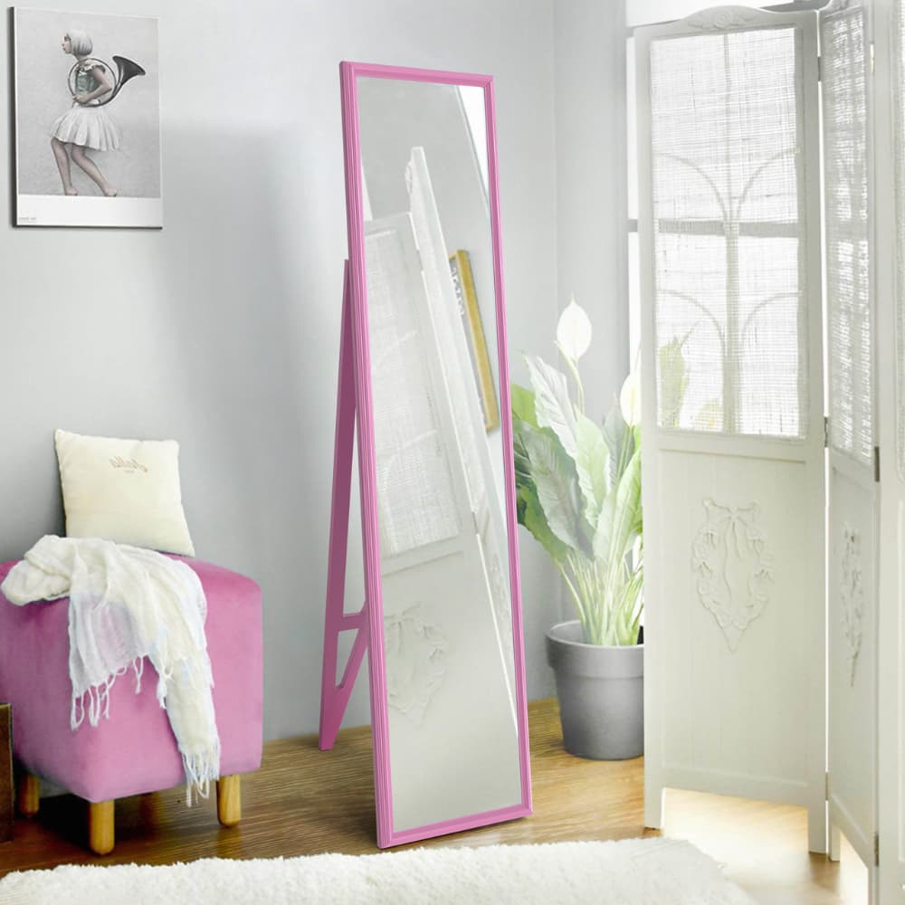 Напольное зеркало в розовом цвете 1650х400 мм.