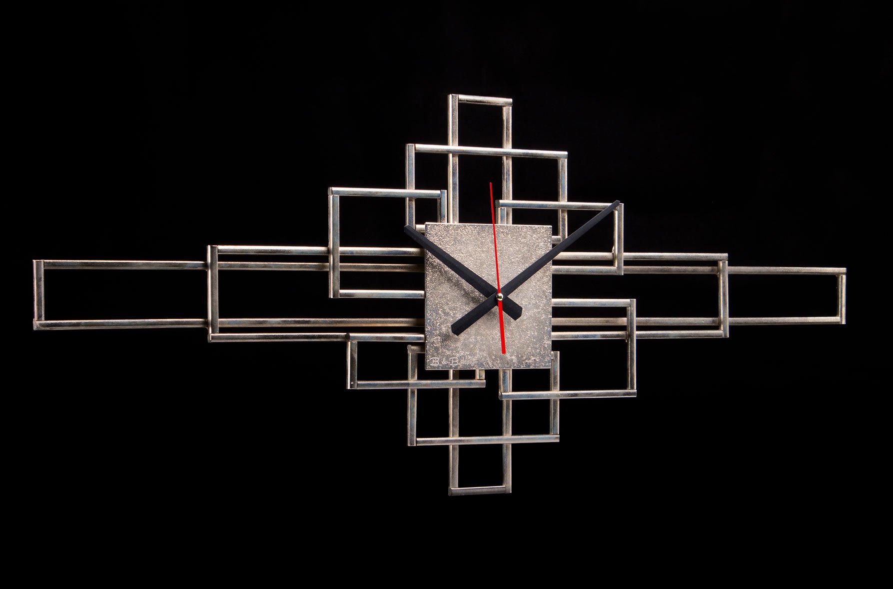 Дизайнерський годинник Level - нікель сатин