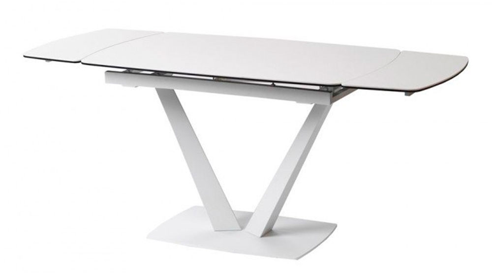 Розкладний стіл керамічний Elvi (Елві) Pure White 120-180 см