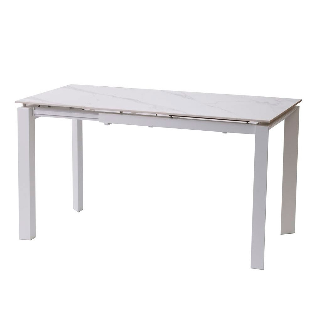 Стол раскладной керамический Bright (Брайт) White Marble 102-142 см
