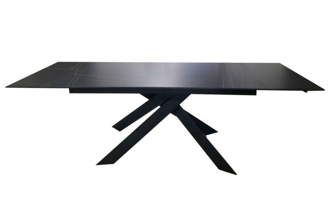 Раскладной стол керамика Gracio Lofty Black (Грацио Лофт Блек) 160-240 см