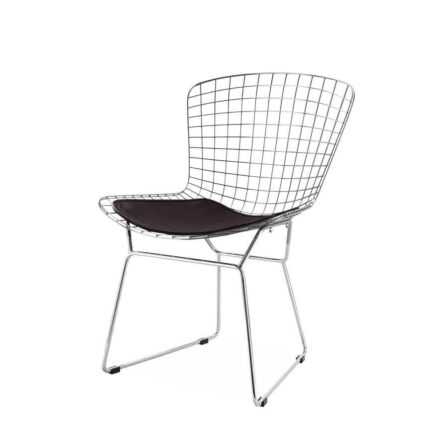 Стул Bertoia Chair хром (черный)