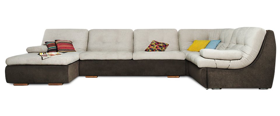 Модульный диван Фрейя (серо-коричневый)