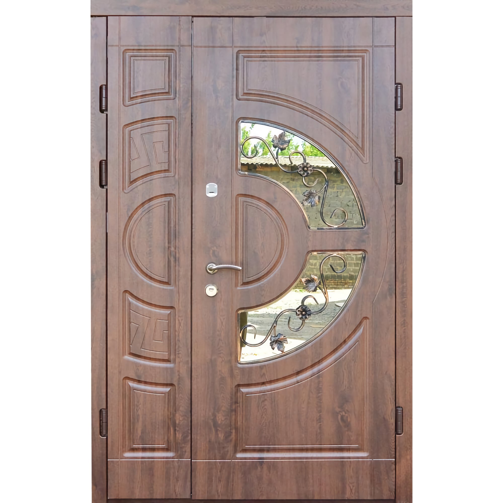 Броньовані двері зі склом з доставкою, в наявності в інтернет-магазині - Тріо Греція 1200
