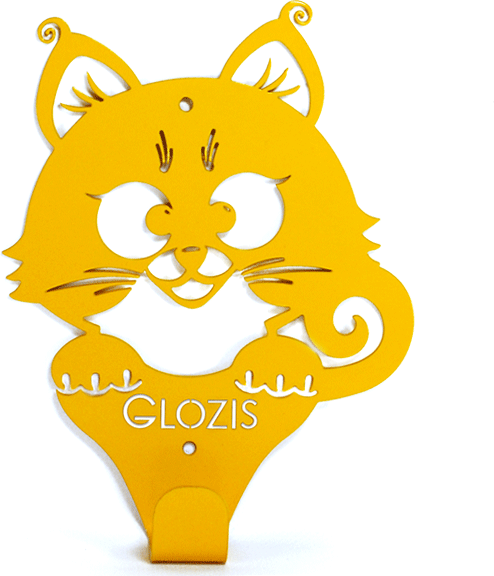 Вешалка настенная Детская Glozis Kitty Yellow H-017 17 х 13см