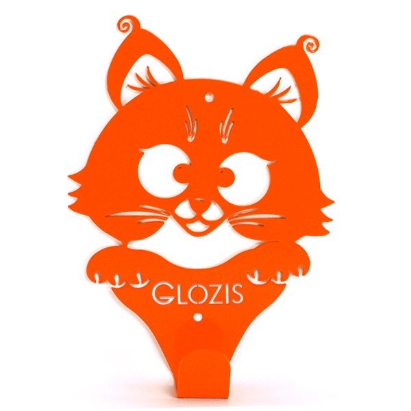 Вешалка настенная Детская Glozis Kitty Orange H-016 16 х 13см