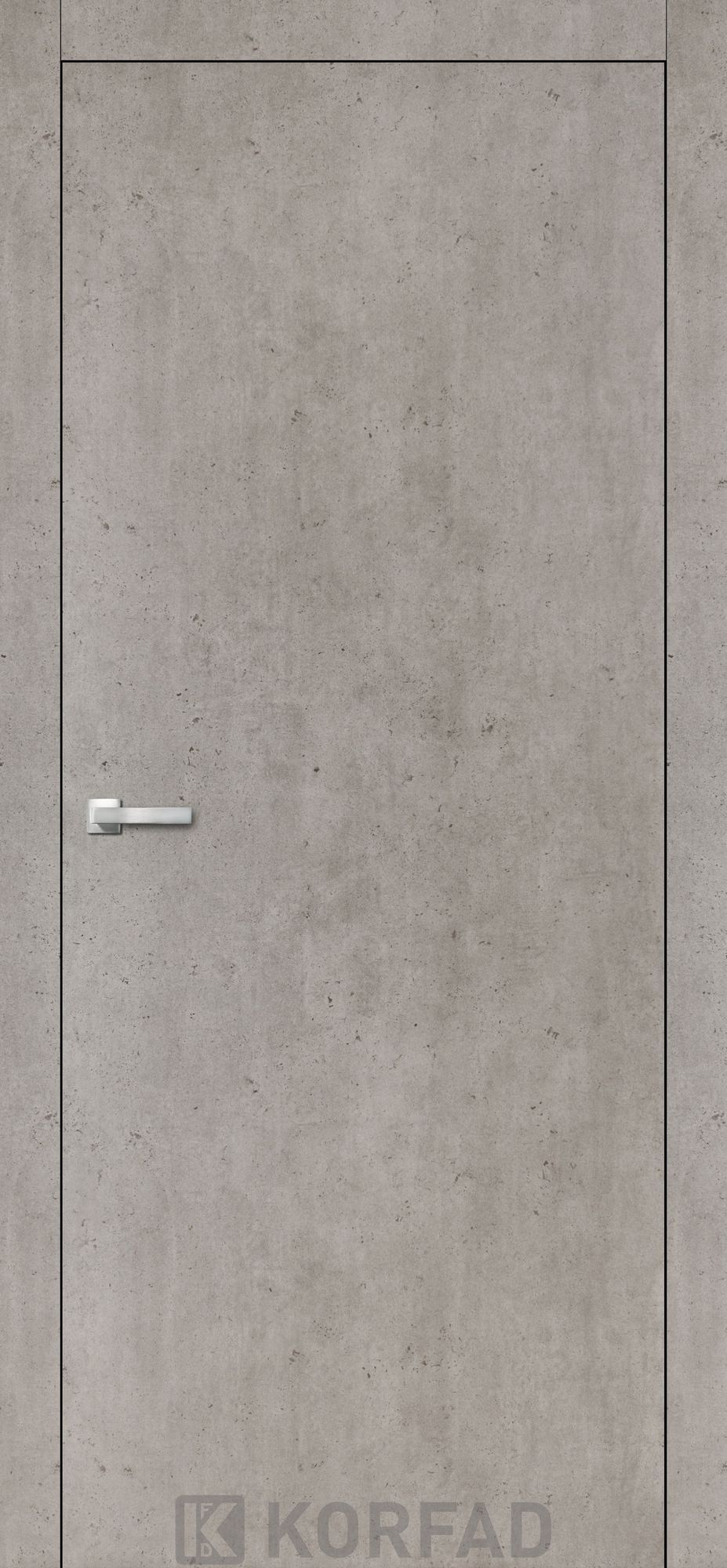 Двери межкомнатные серого цвета LOFT PLATO LP-01