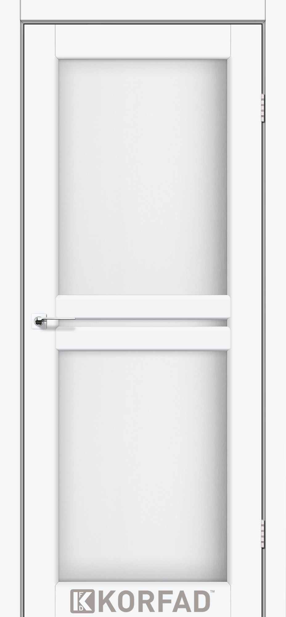 Белые двери со стеклом MILANO ML-05 Белый перламутр