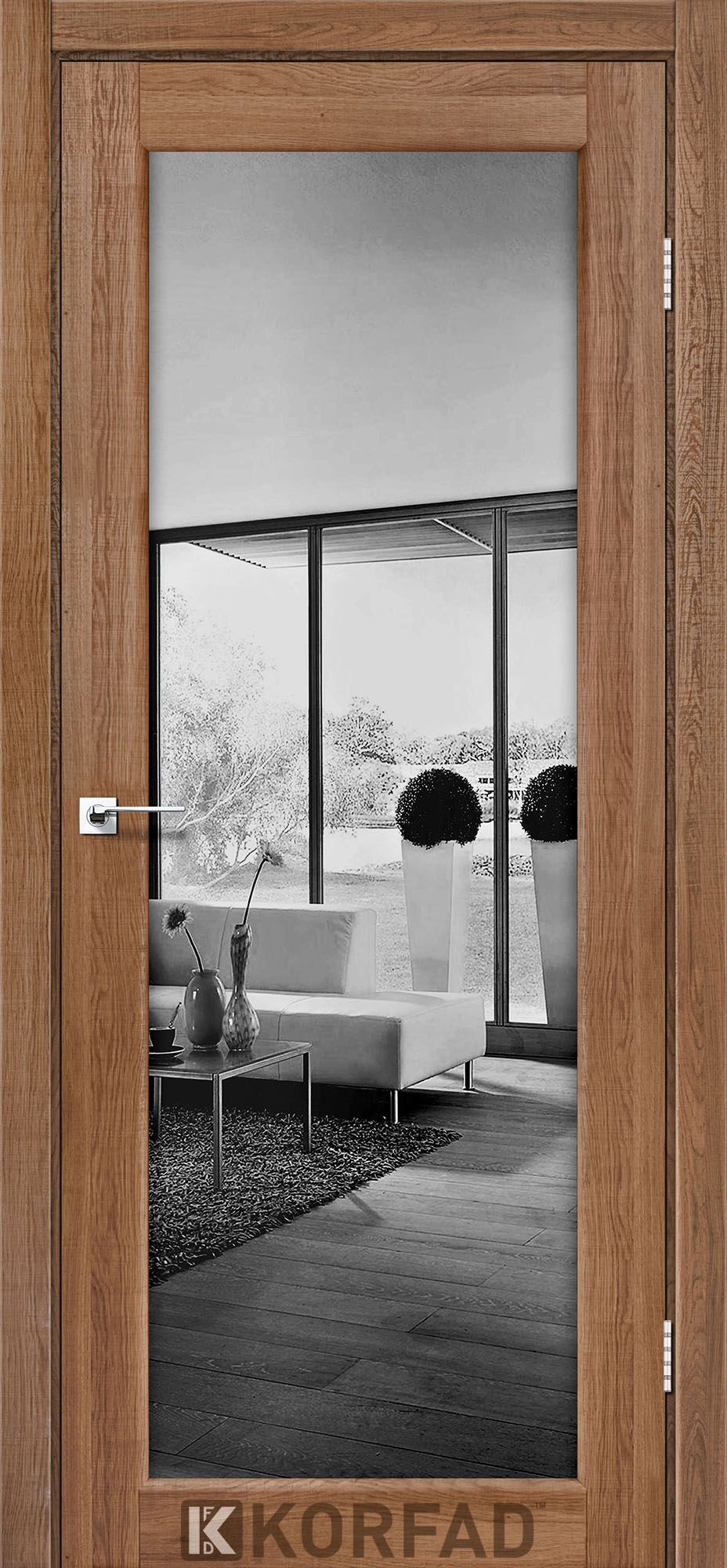 Межкомнатные двери в стиле минимализм SANVITO SV-01 дуб брошь
