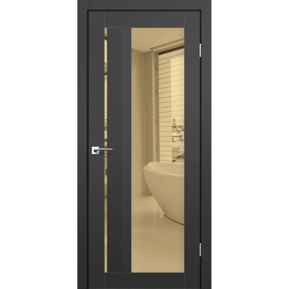 Кухонные двери AL-06 super PET антранцит (бронзовое зеркало)