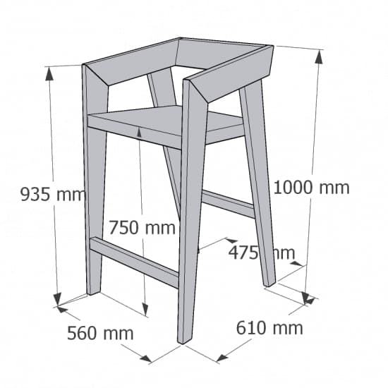 размер барного стула М