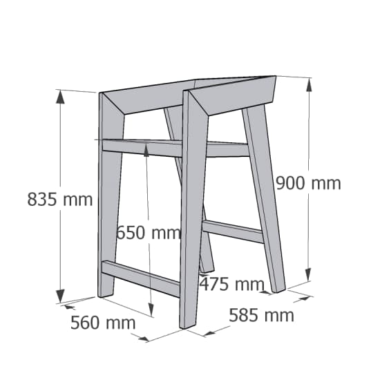 размер барного стула с