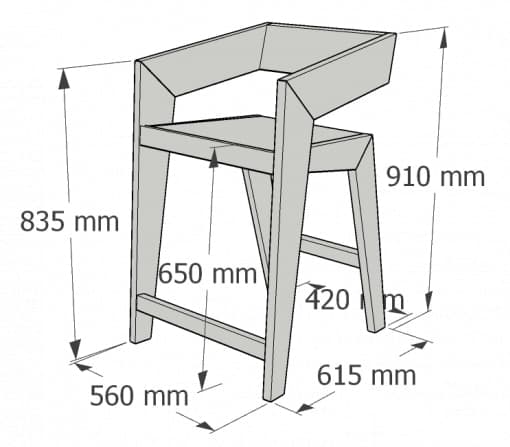 размер барного стула