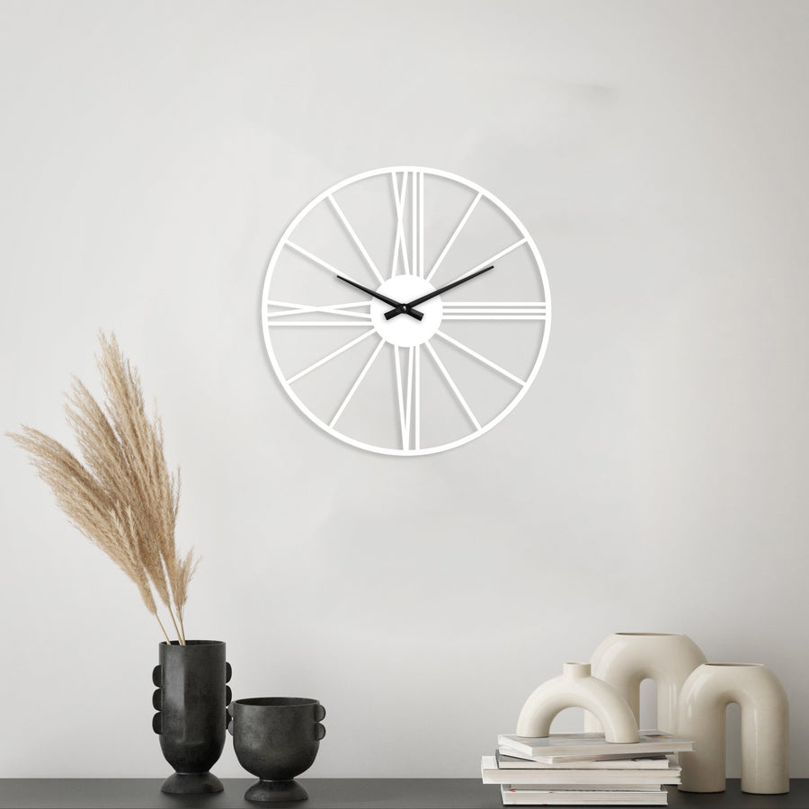 Білий настінний годинник Moku Nokkaido (38 x 38 см)