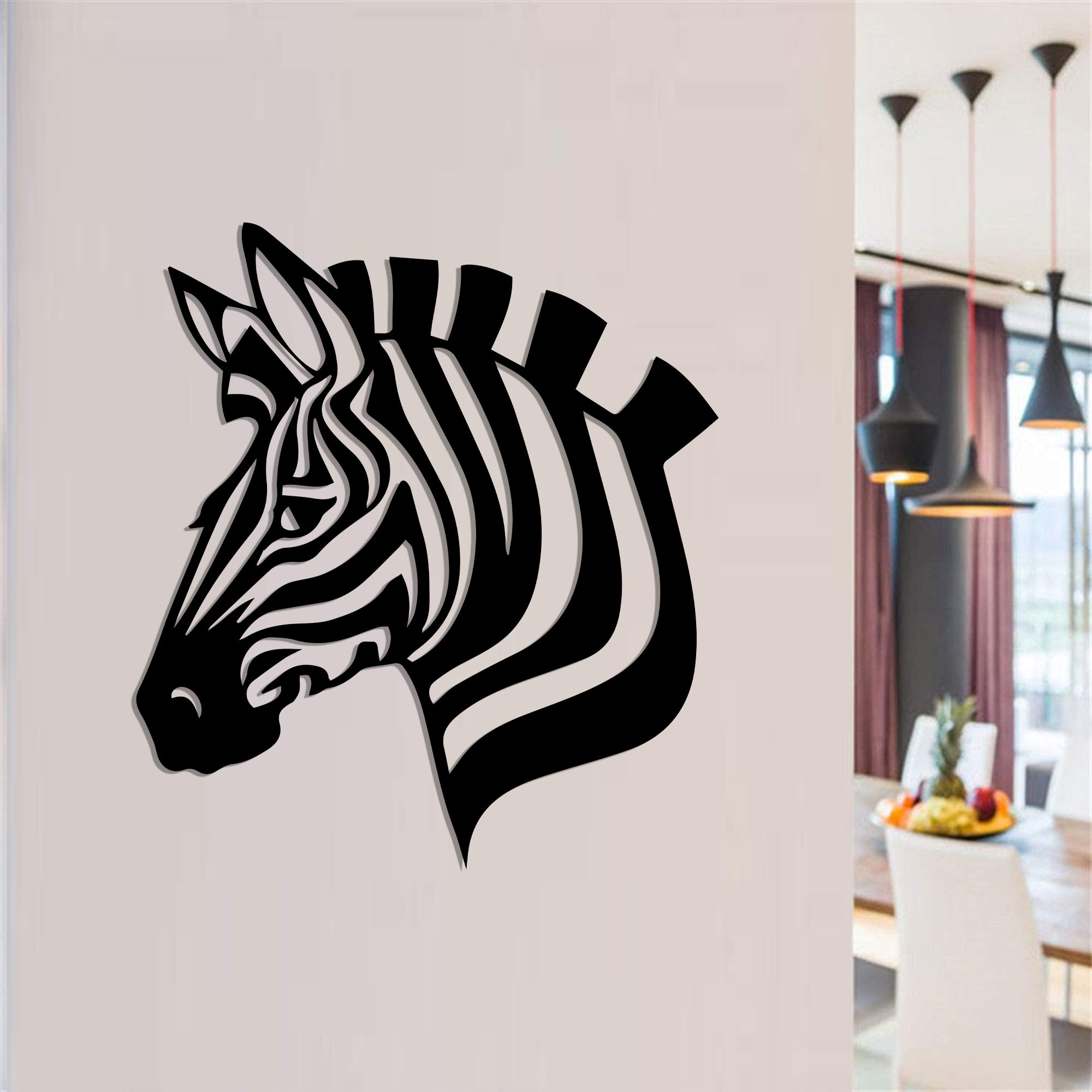 Дерев'яна дизайнерська картина "Zebra" (50 x 45 см)