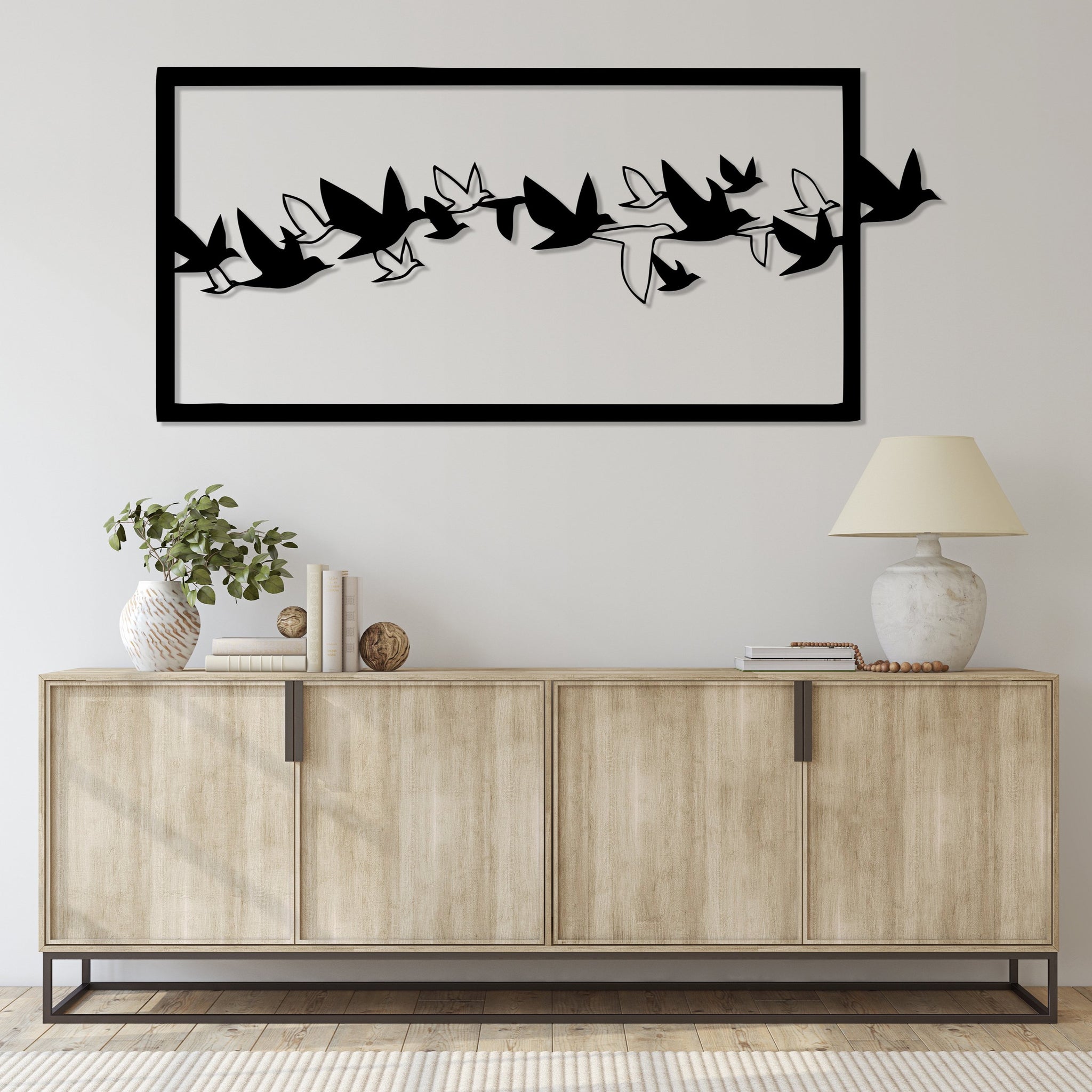 Деревянная картина "Birds"  (70 x 31 см)