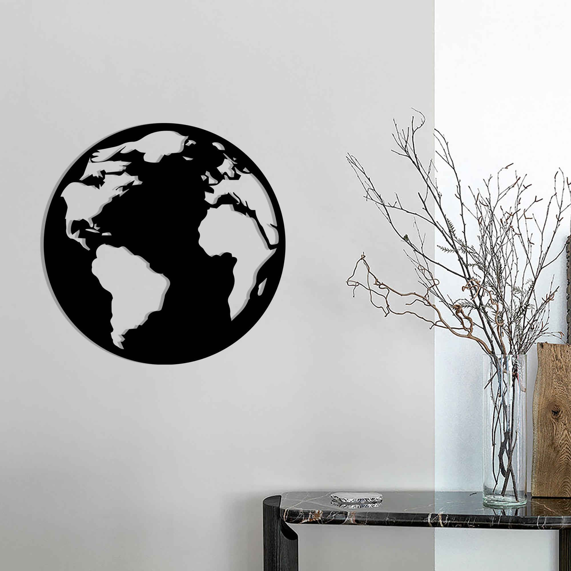 Дизайнерская деревянная картина "Earth"  (50 x 50 см)