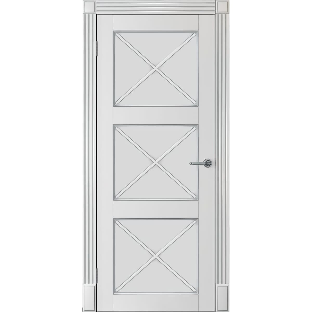 Двері міжкімнатні дерев'яні білі Amore Classic Рим Венеціано ПГ + патина