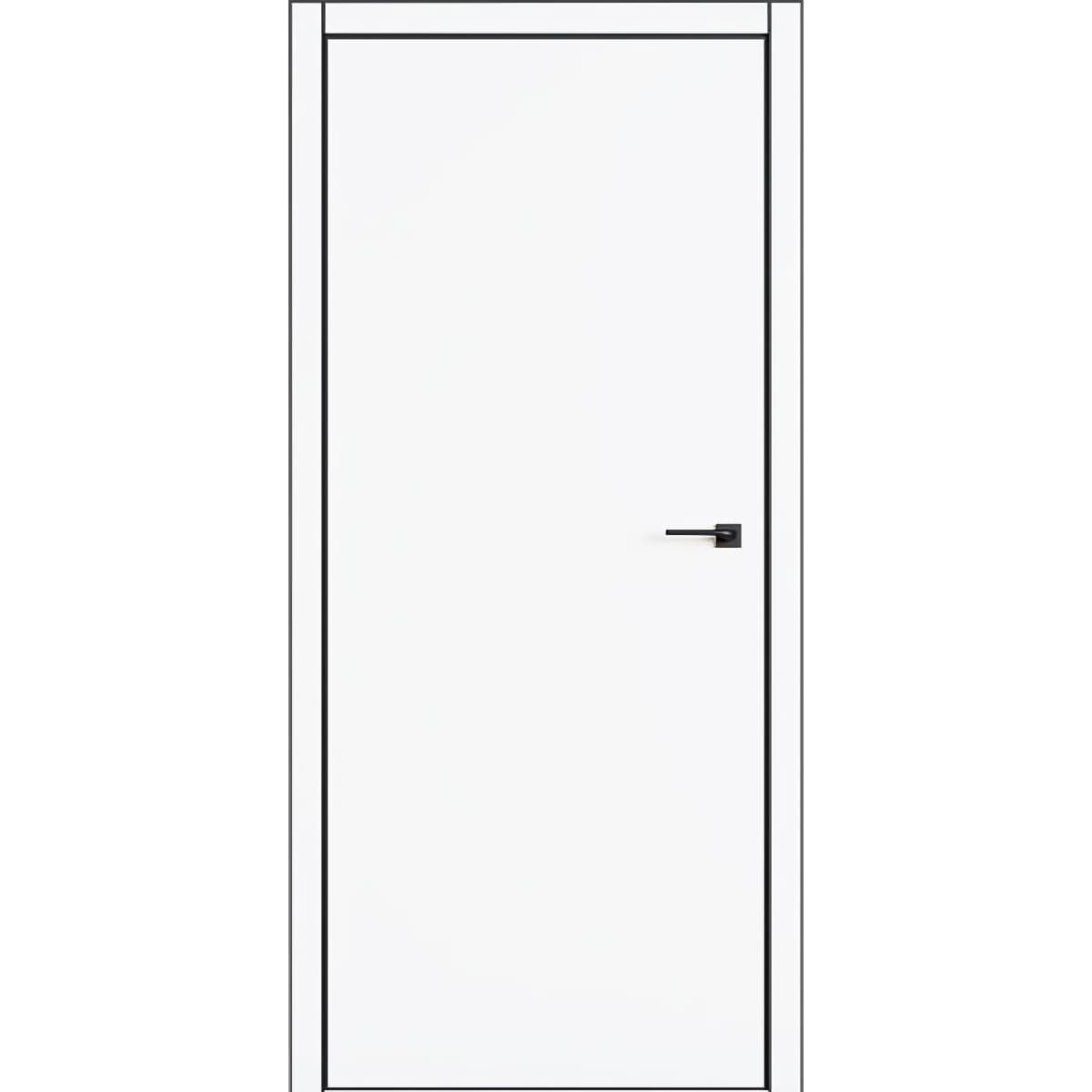 Двери гладкие белые MetalBox Art-color C1 AL Black