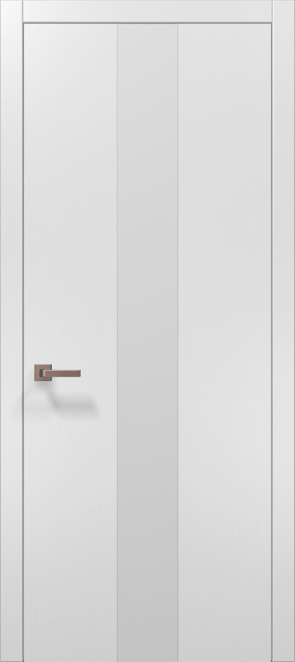 Белые двери экошпон Plato-06 белый матовый