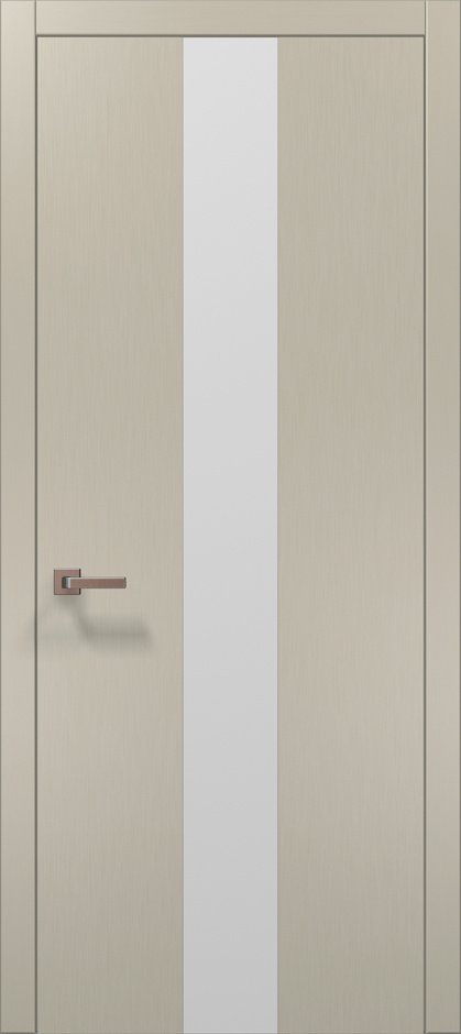 Межкомнатные двери цвета венге Plato-06AL шелк капучино алюминиевый торец