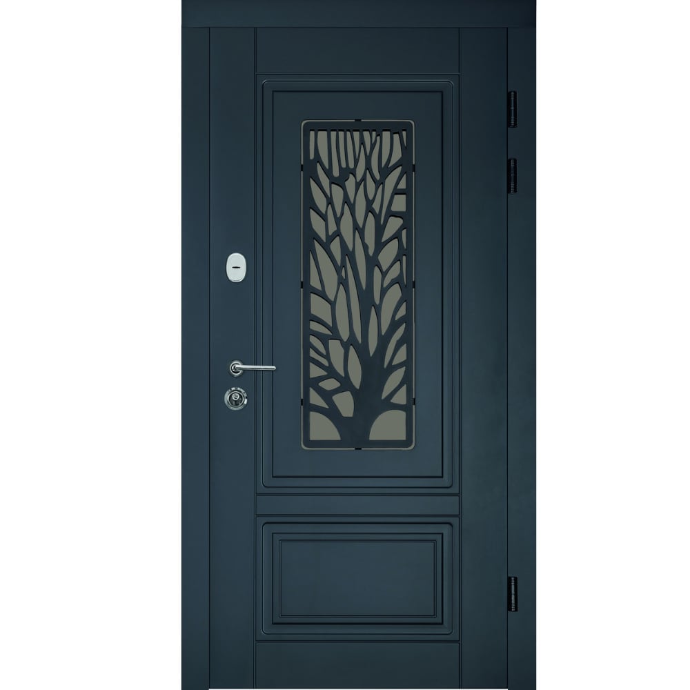 Вхідні двері в будинок зі склом – Люкс NEW мод. S-3 (Дерево)