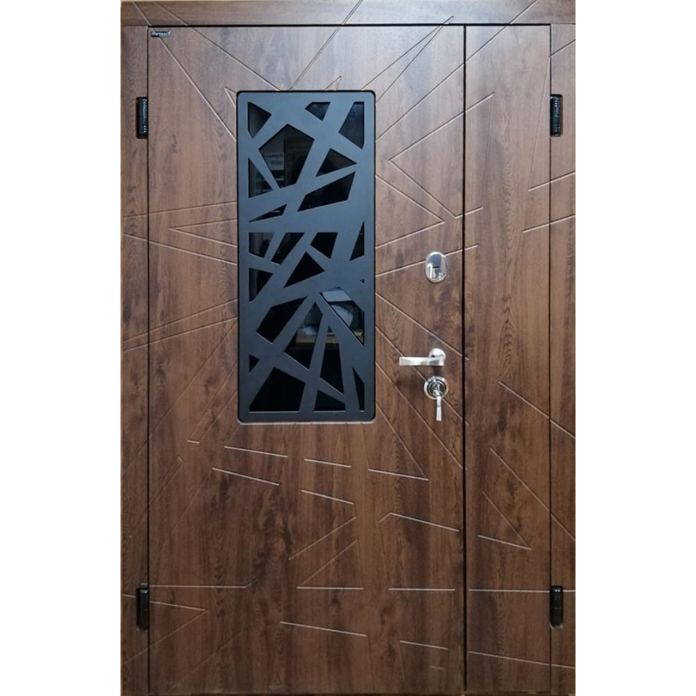 Полуторні двері вхідні металеві - Люкс RAL мод. S-2