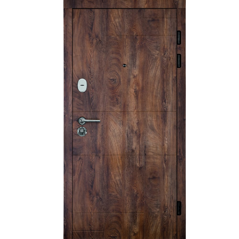 Вхідні металеві двері зі склом – Тріо Термо мод. Неаполь 2