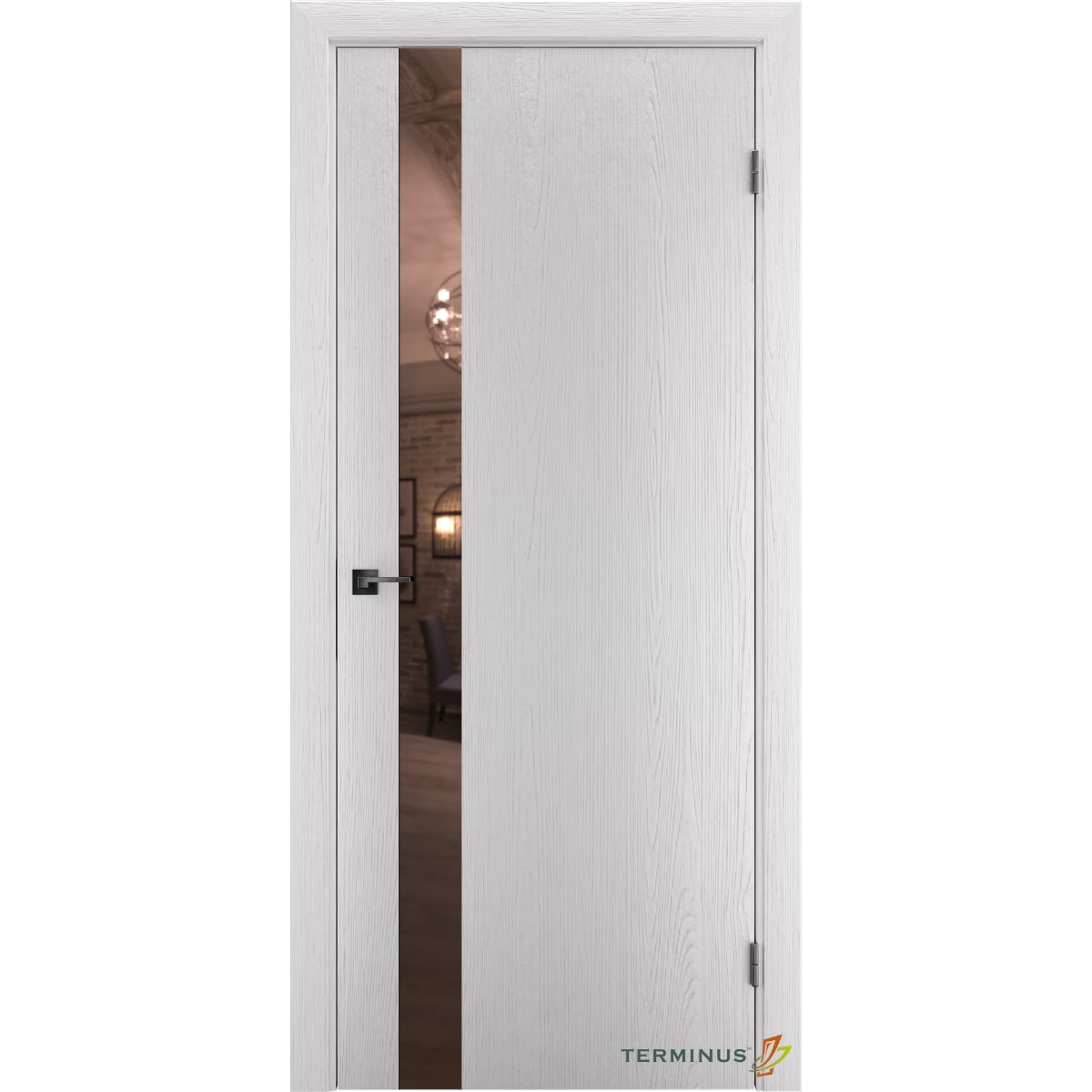 Двері міжкімнатні білі Solid 802 Артика бронза