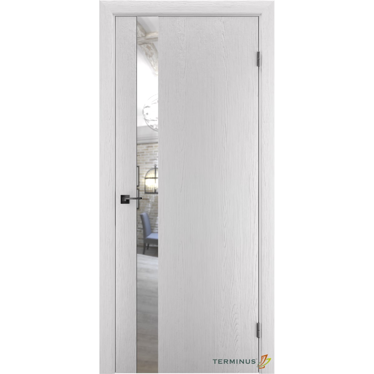 Двері розпашні Solid 802 Артика срібло