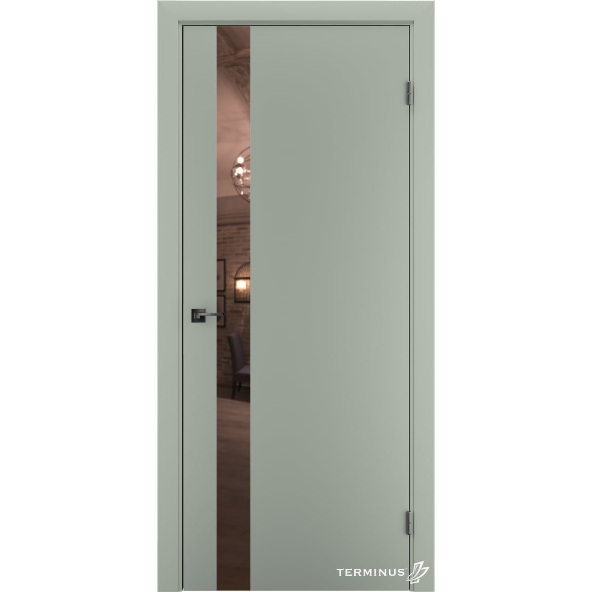 Двері до ванної кімнати Solid 802 Олівін бронза