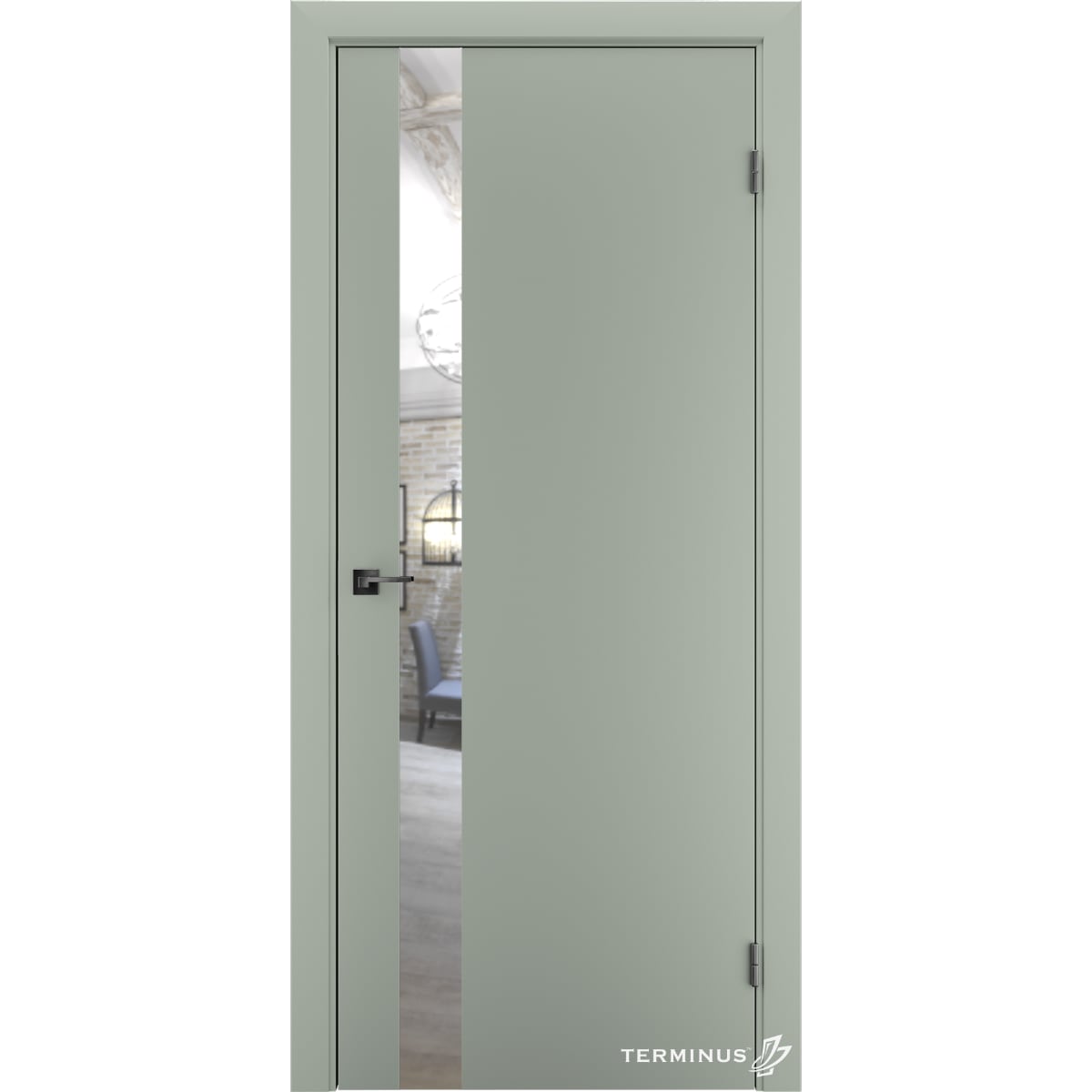 Двери ПВХ в ванную Solid 802 Оливин серебро