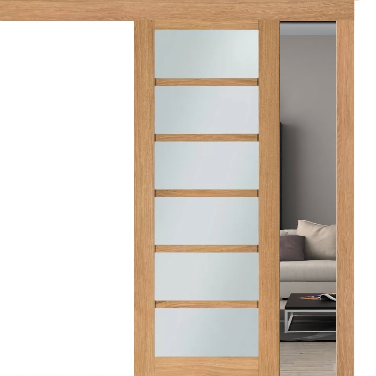 Раздвижные двери в гардеробную Modern 137 (Сатиновое стекло)