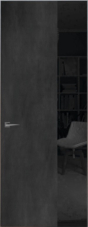 Комнатная дверь Астори Loft L6 — отделка шпон и стекло