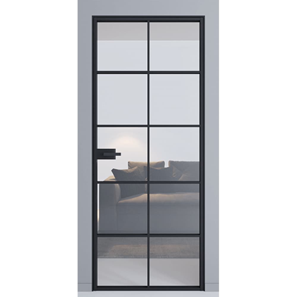 Дверь скрытого монтажа со стеклом Porta Comodo