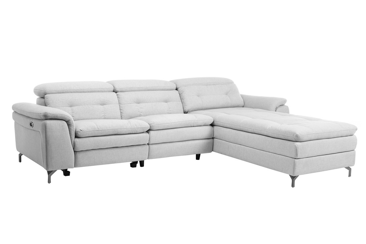 Угловой диван "Доменико" дымчато-серый (R)