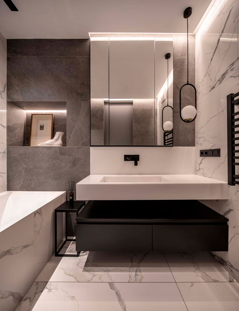 Ванная серого цвета: фото интерьера и идеи дизайна