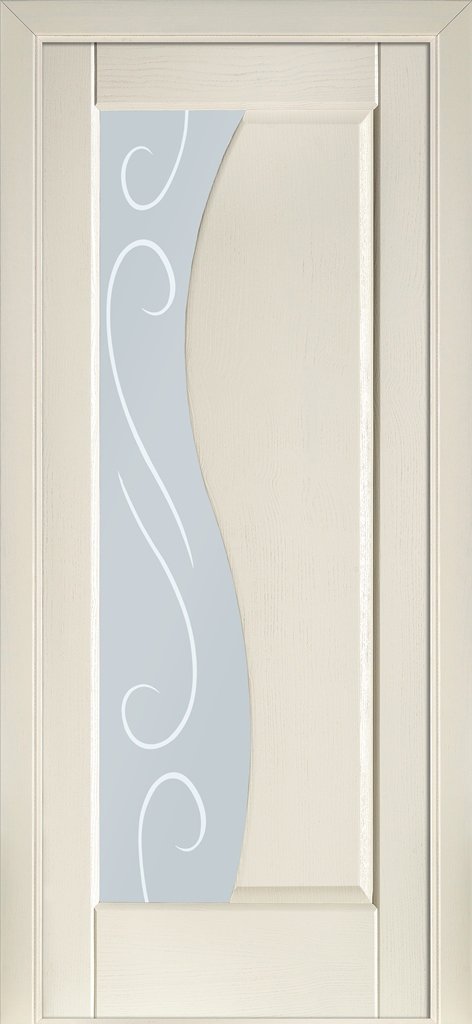 Двери межкомнатные светлые Modern 16 ПО (Сатиновое стекло рисунок 16)