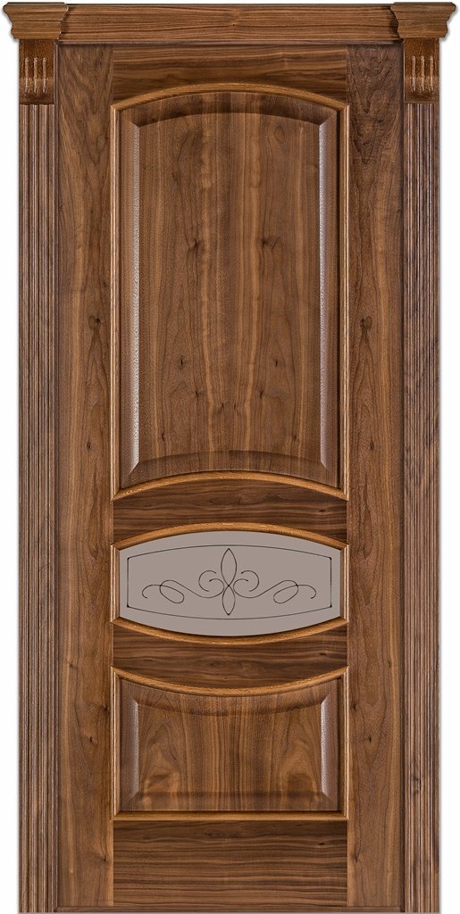 Двери межкомнатные деревянные Caro 50 02.ПО (Сатиновое стекло Бронза рисунок 13)